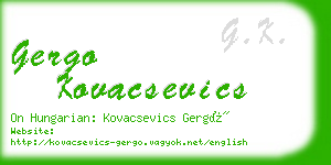gergo kovacsevics business card